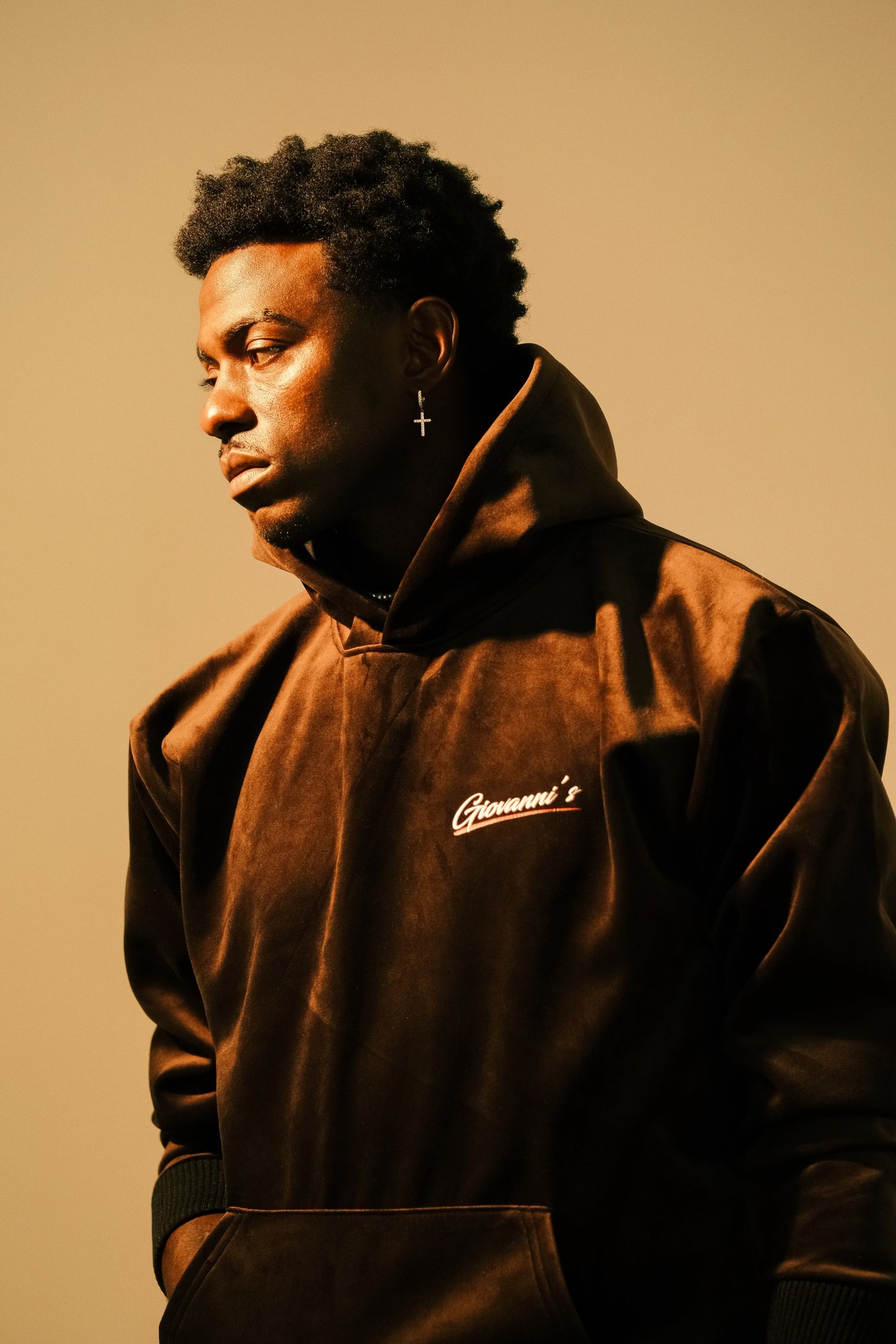 GIOVANNI’S VELVET - HOODIE BROWN