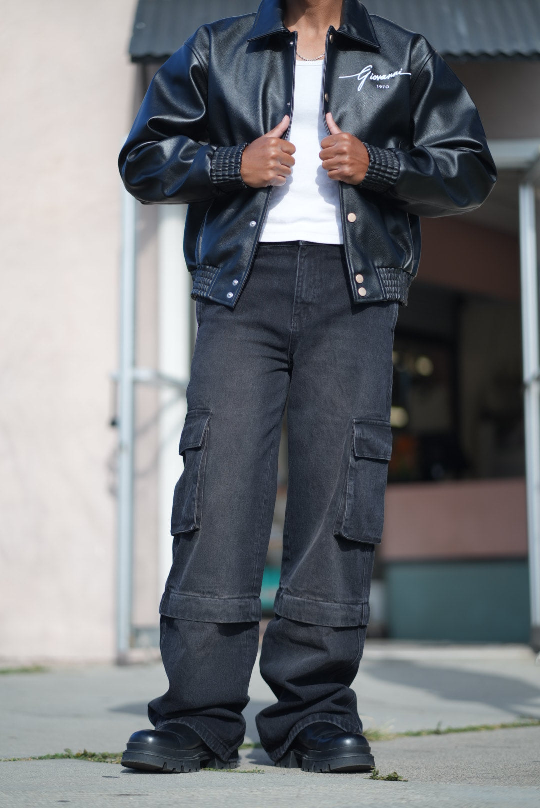 GIOVANNI JEANS- FADED BLACK CARGO