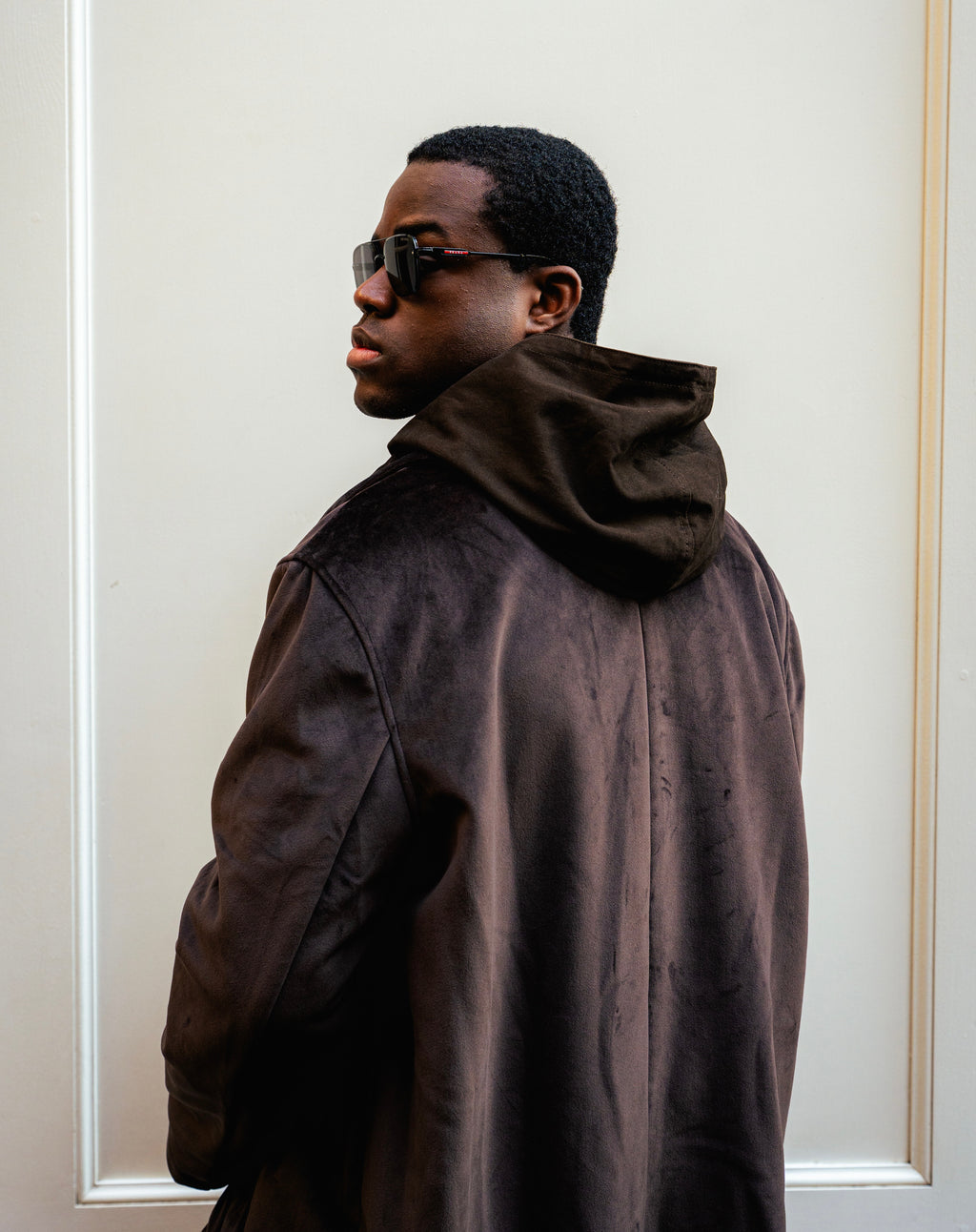 GIOVANNI’S VELVET- BROWN TRENCH COAT