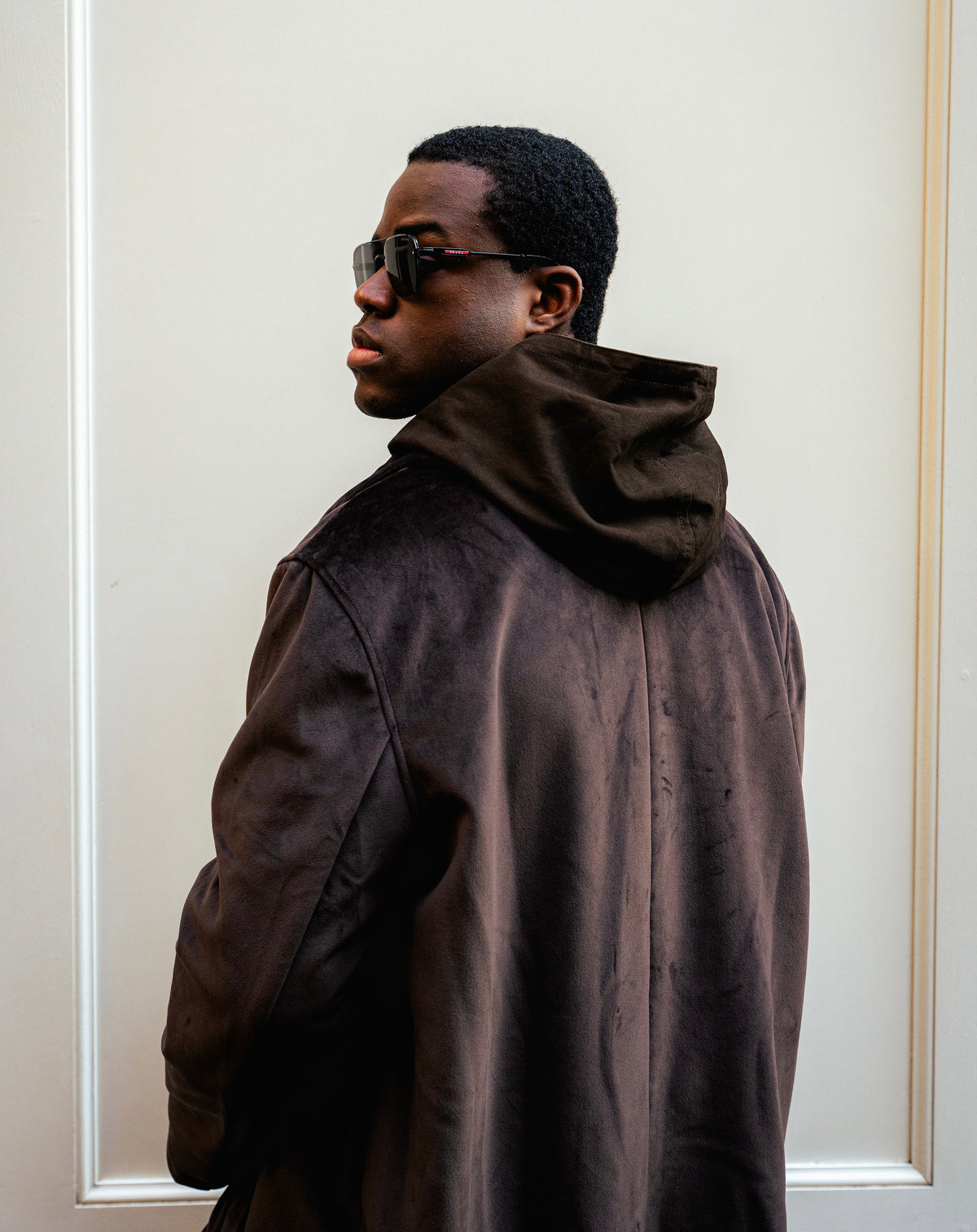 GIOVANNI’S VELVET- BROWN TRENCH COAT
