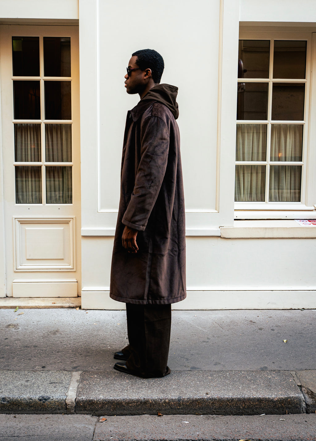 GIOVANNI’S VELVET- BROWN TRENCH COAT