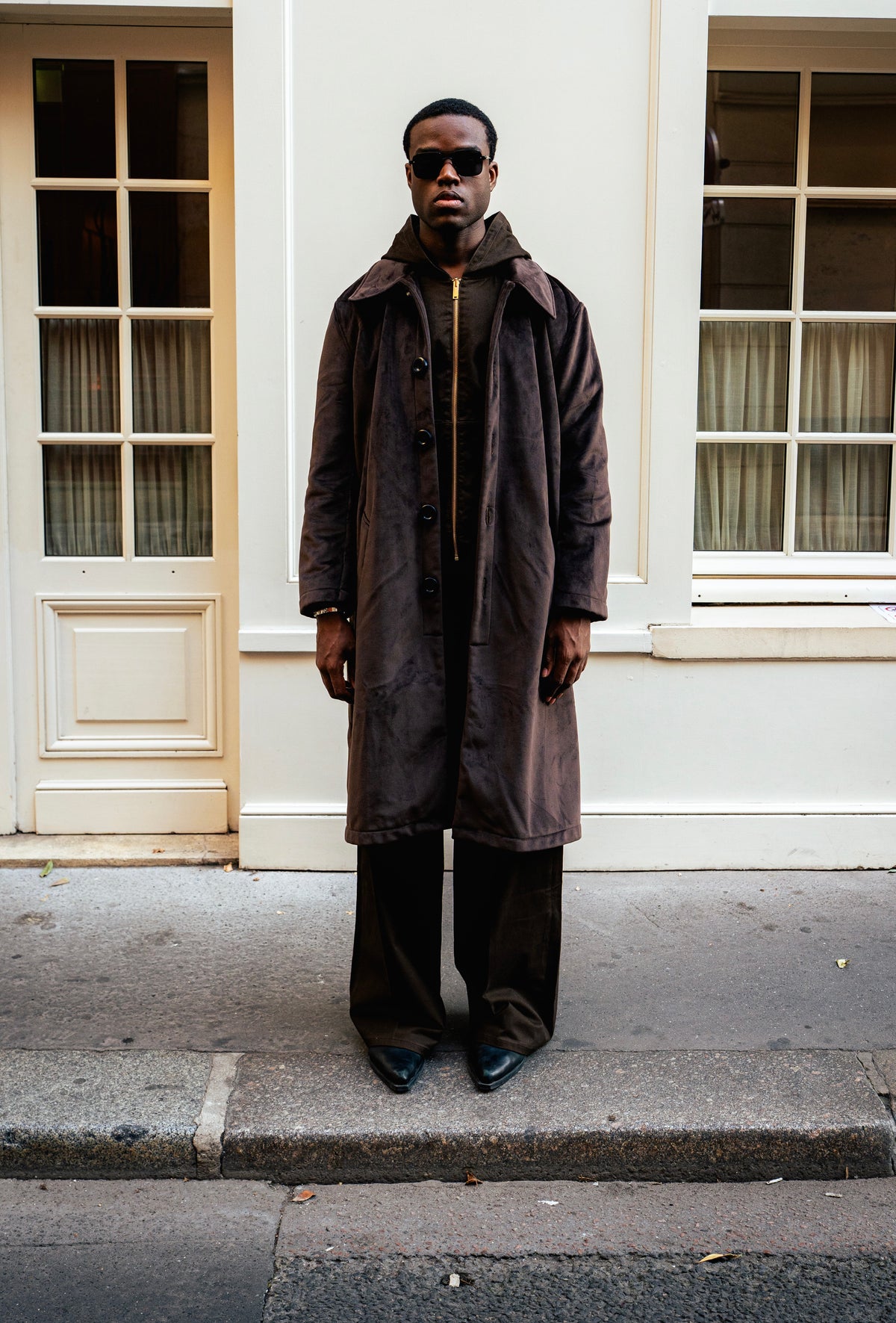 GIOVANNI’S VELVET- BROWN TRENCH COAT