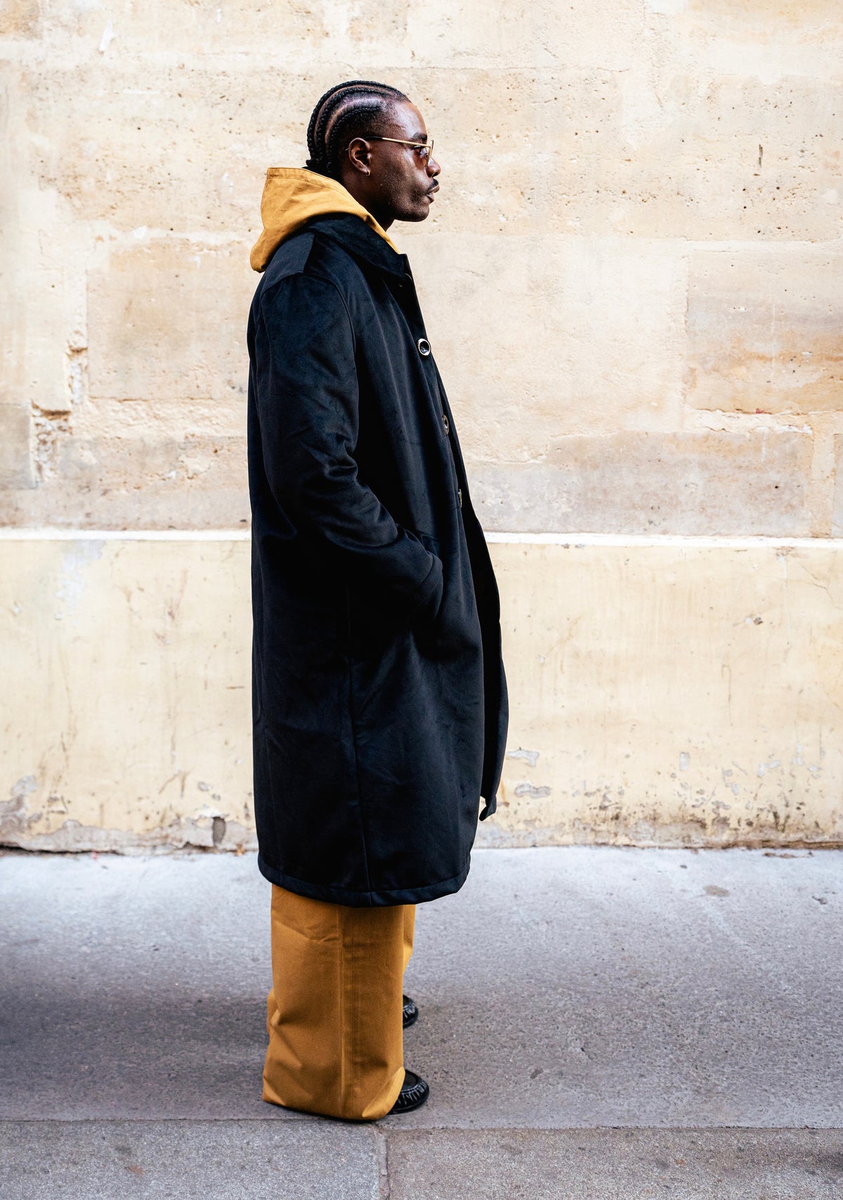 GIOVANNI’S VELVET- BLACK TRENCH COAT