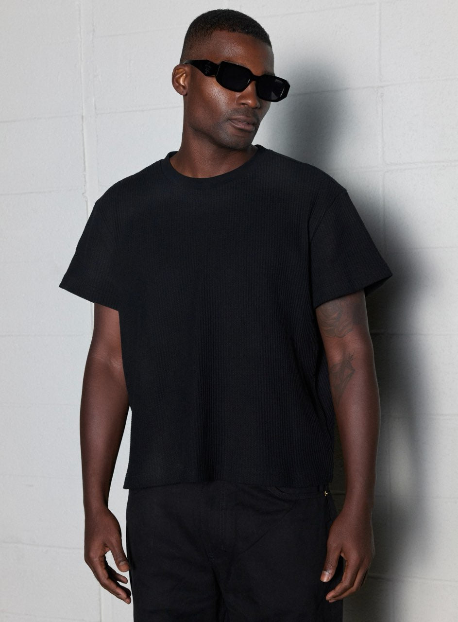 GIOVANNI'S THERMAL SHIRT - BLACK