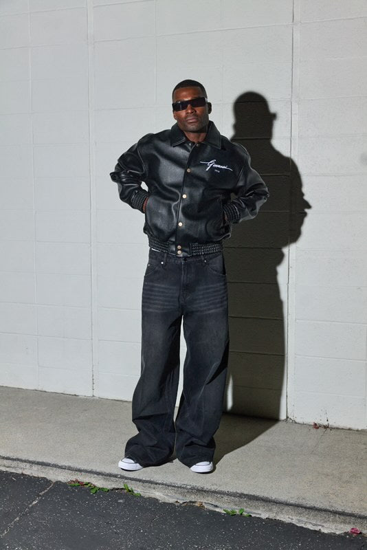 GIOVANNI'S BLACK WASHED JEANS